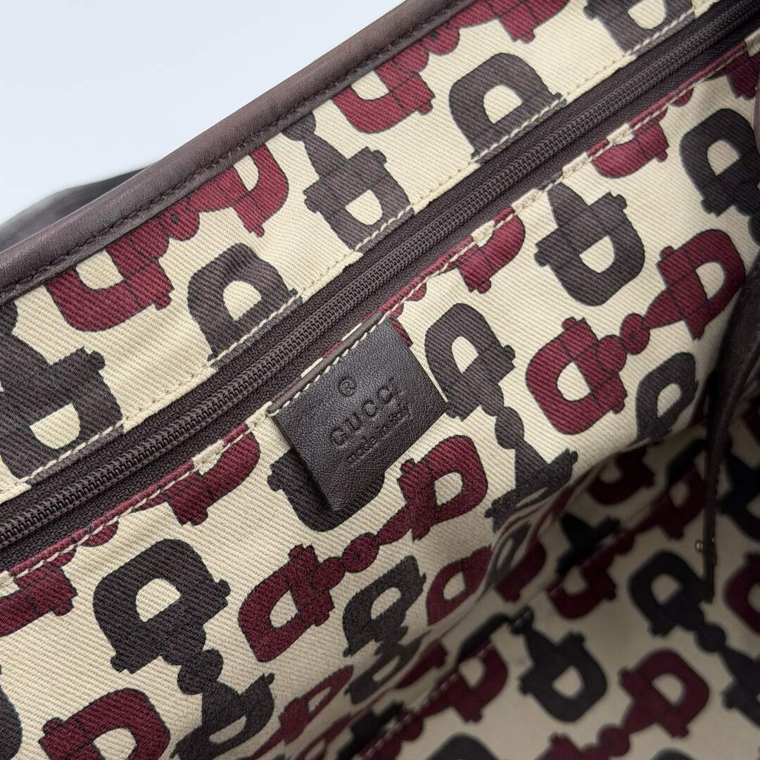 Gucci Guccissima Princy Brown Leather Tote Bag