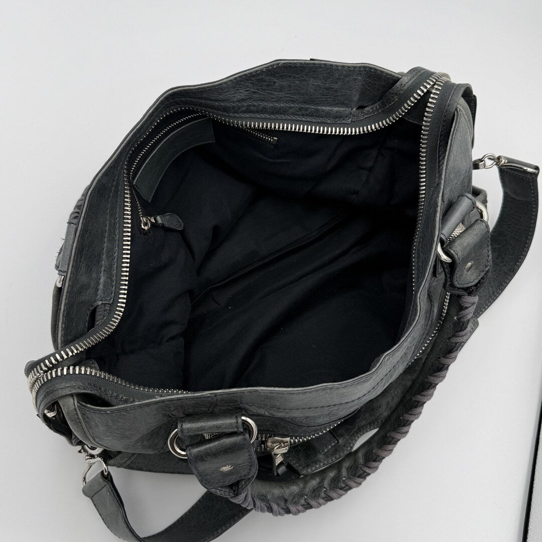 2000s Balenciaga Giant City 21 Leather Grey Handbag