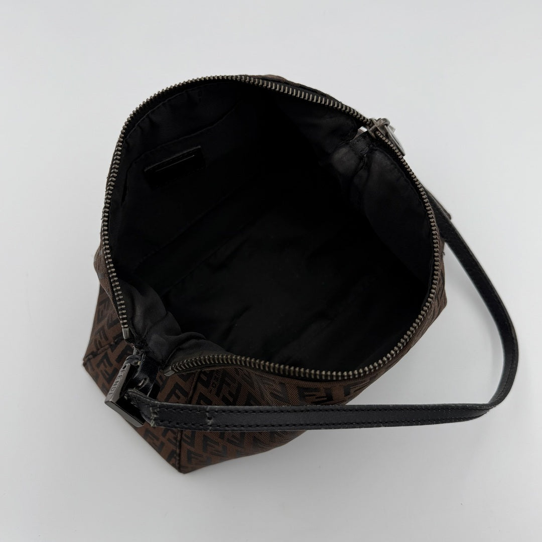 Fendi Zucchino Brown Shoulder Bag