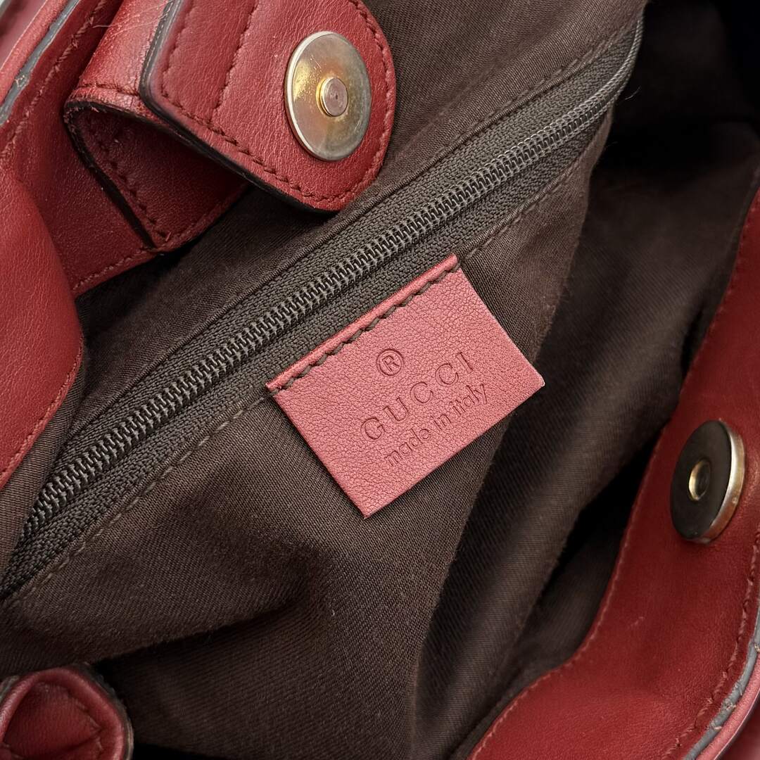 Gucci GG Canvas Sukey Red Tote Bag