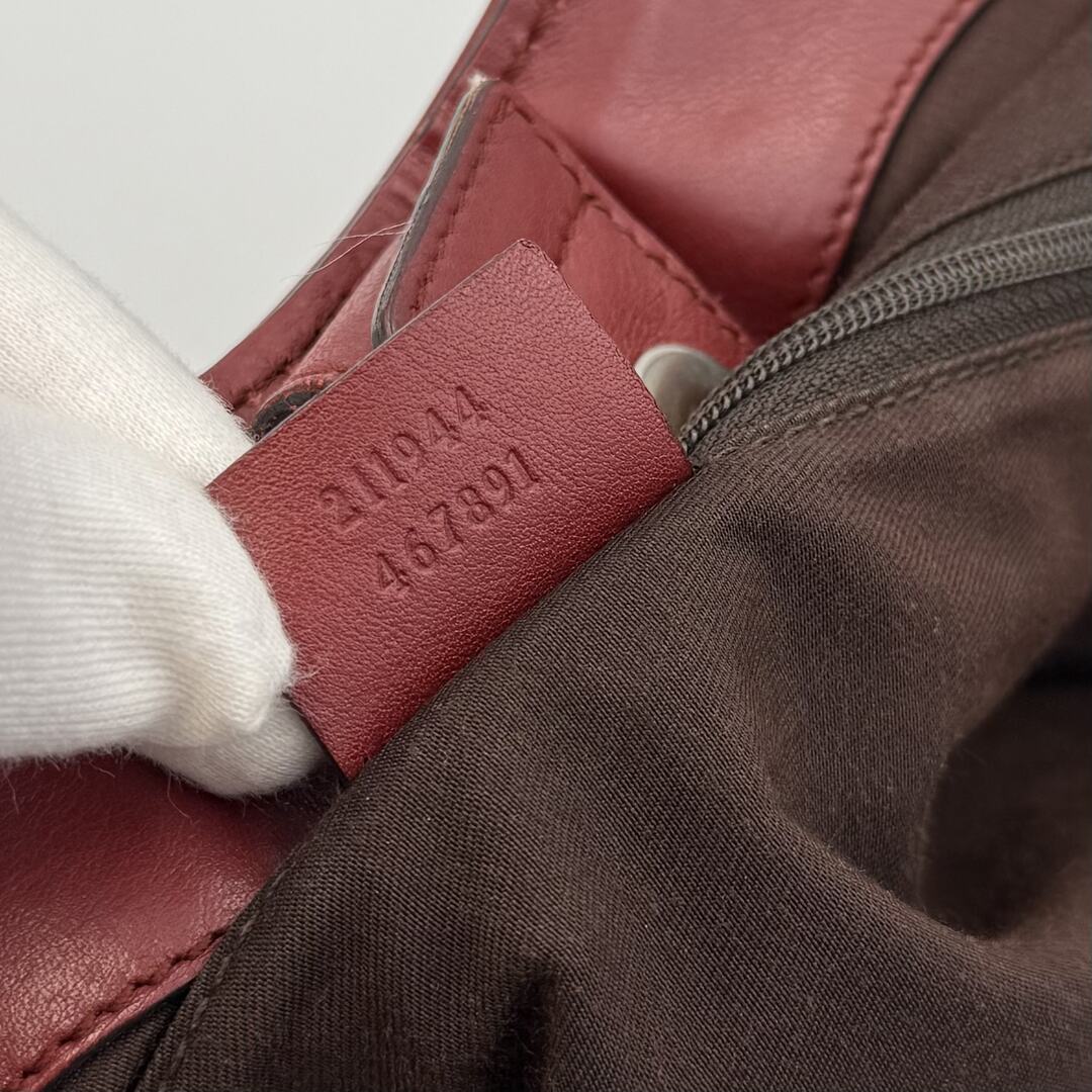 Gucci GG Canvas Sukey Red Tote Bag