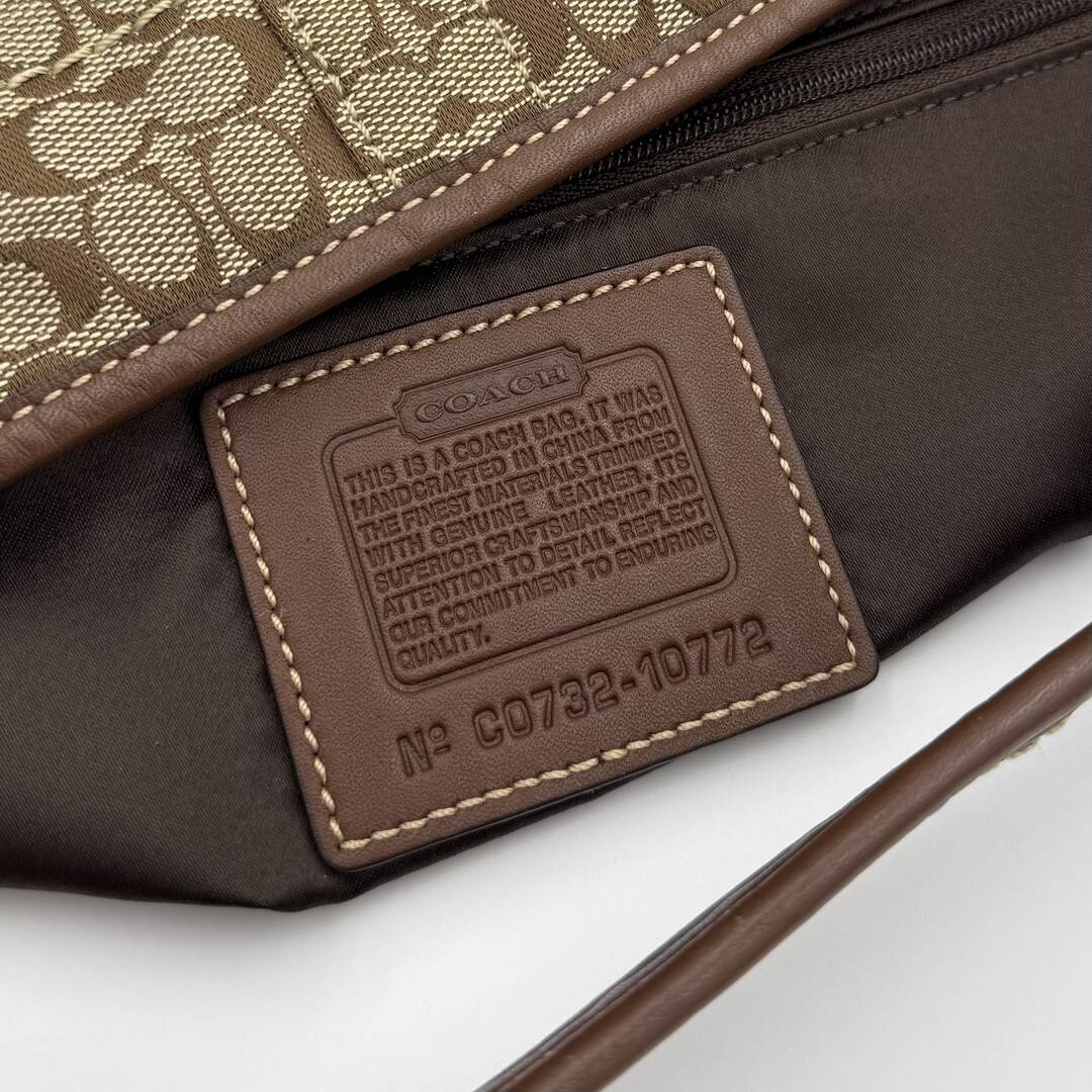 Coach Mini Signature Brown Hobo Shoulder Bag