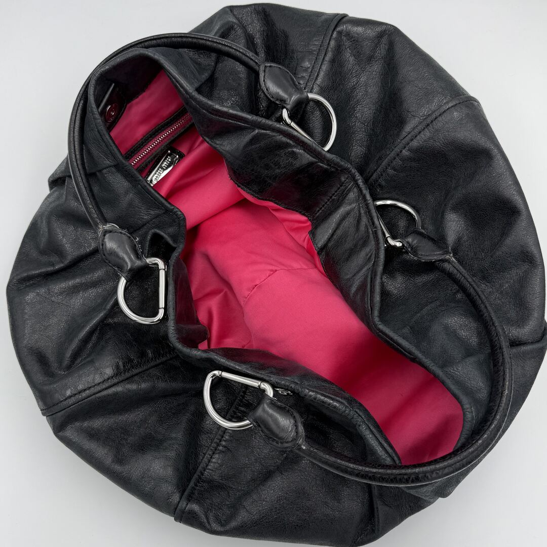 Miu Miu Black Leather Shoulder Bag