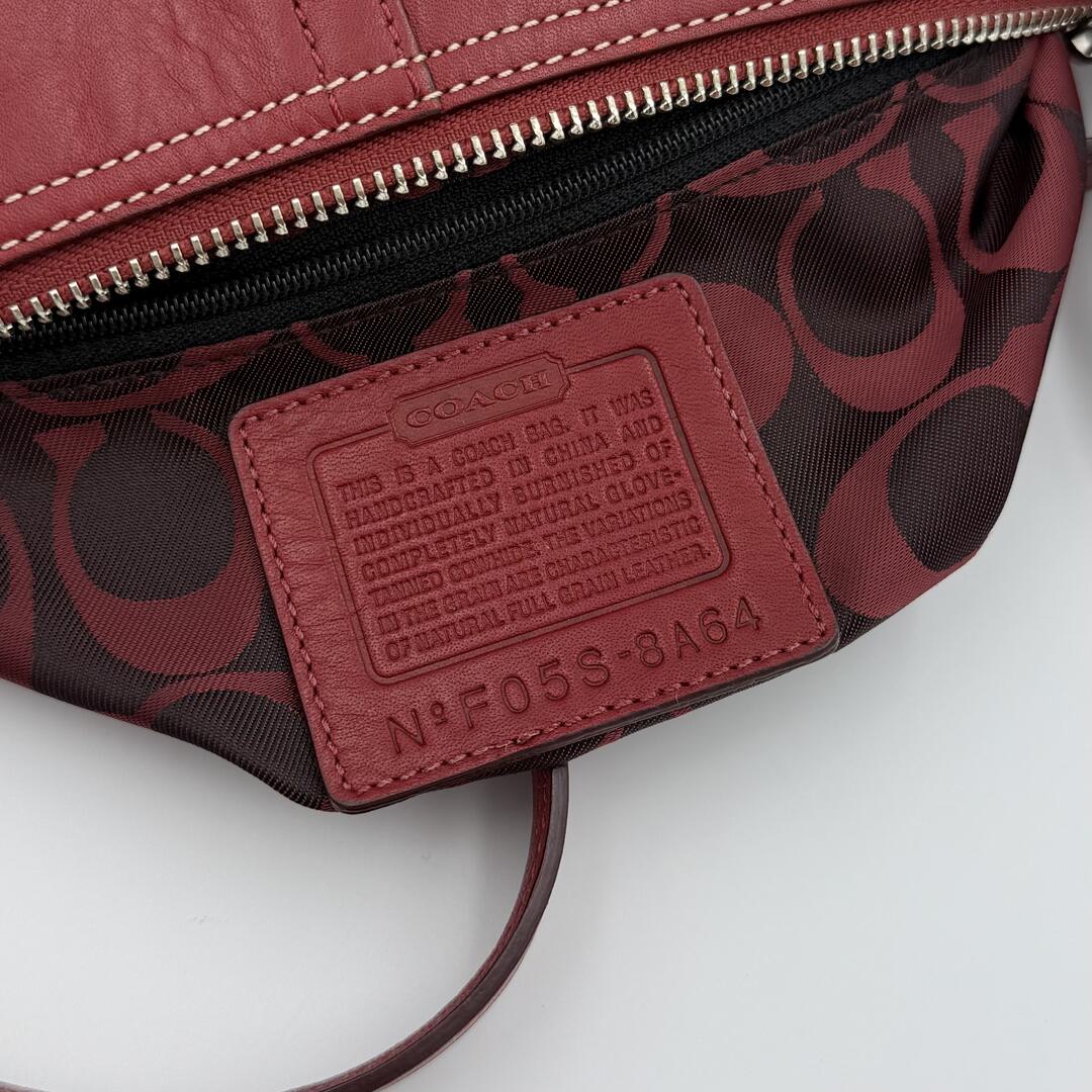 Coach Baguette Red Leather Shoulder Bag