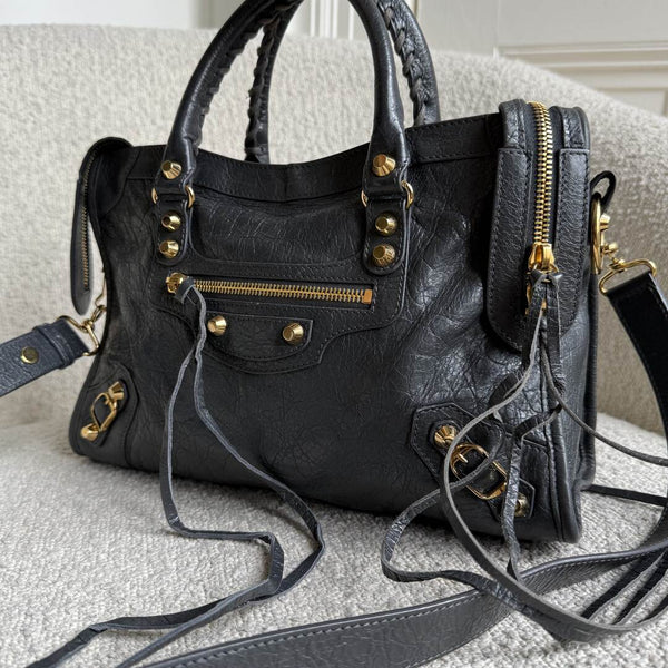 2016 Balenciaga Small City Leather Grey Handbag