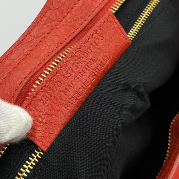 2015 Balenciaga Giant City Leather Red Handbag