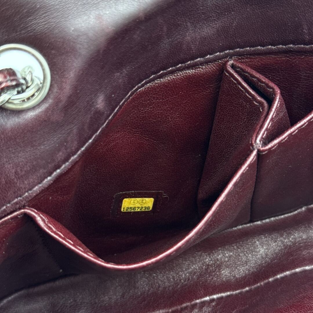 2008 Chanel East West Patent Leather Flap Bordeaux Shoulder Bag