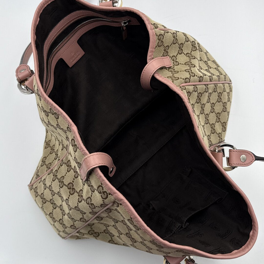 Gucci GG Canvas Pink Twins Tote Bag