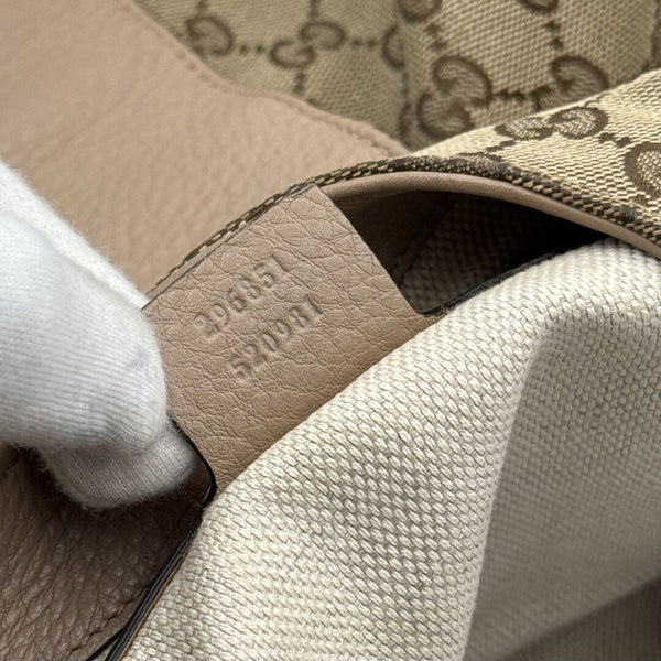 Gucci GG Canvas Dressage Hobo Nude Shoulder Bag