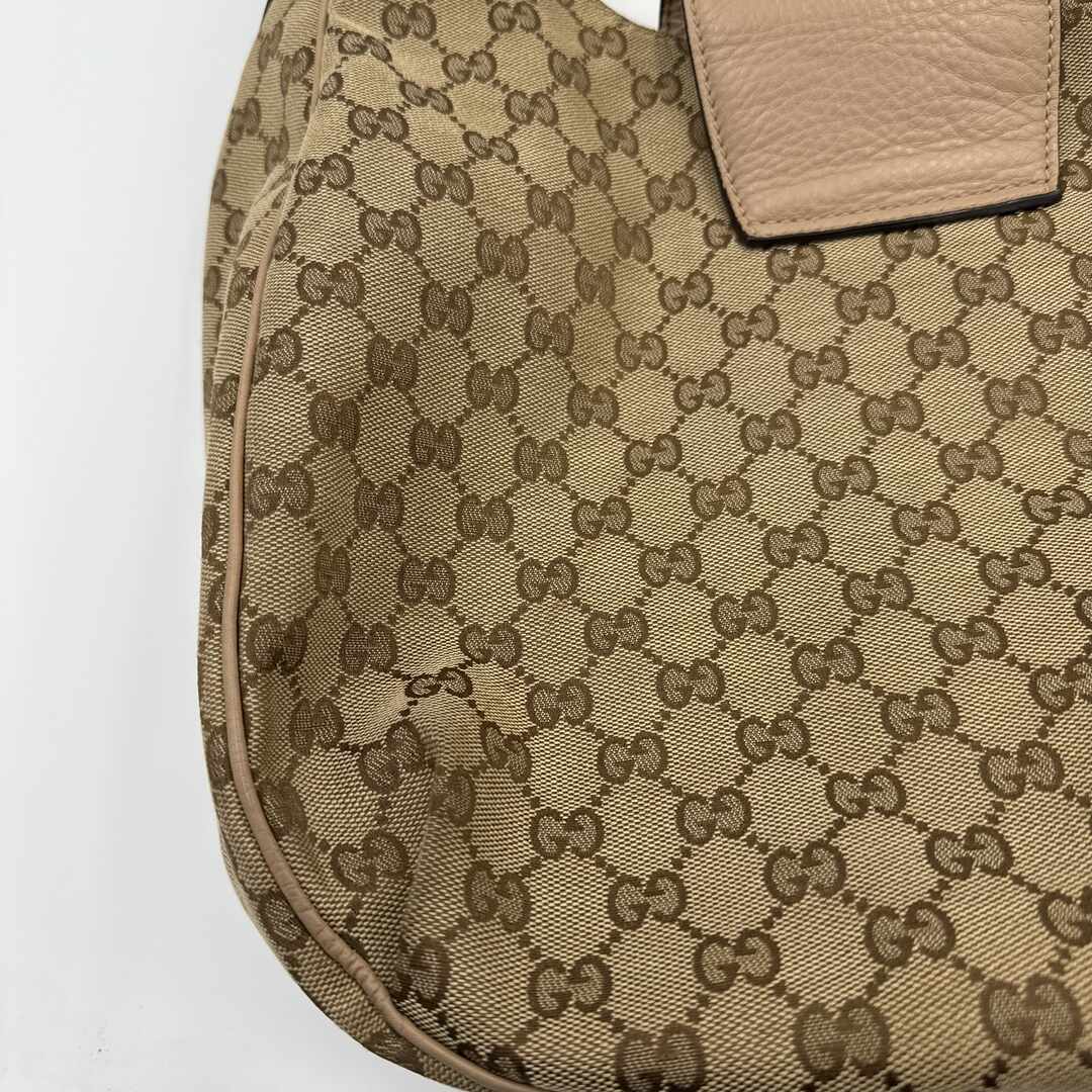 Gucci GG Canvas Dressage Hobo Nude Shoulder Bag