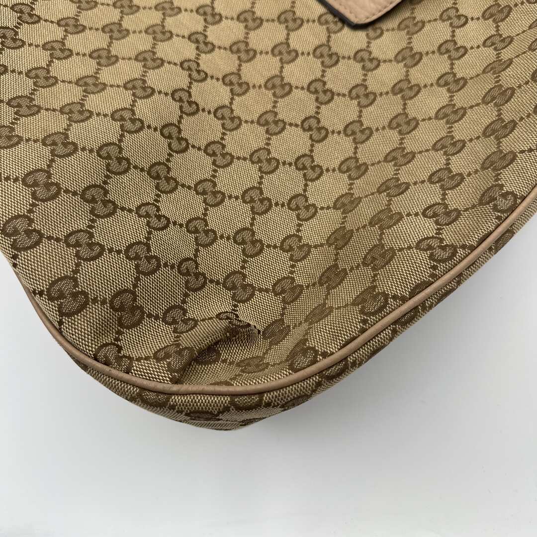 Gucci GG Canvas Dressage Hobo Nude Shoulder Bag