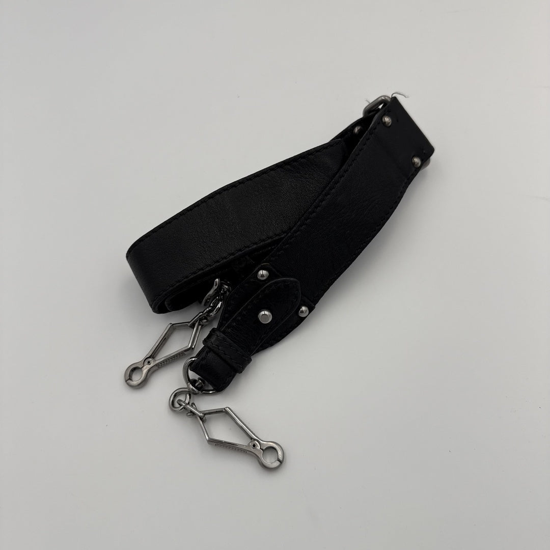 Miu Miu Perforated Black Leather Handbag