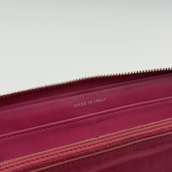 2012 Chanel CC Matelasse Pink Long Zip Wallet