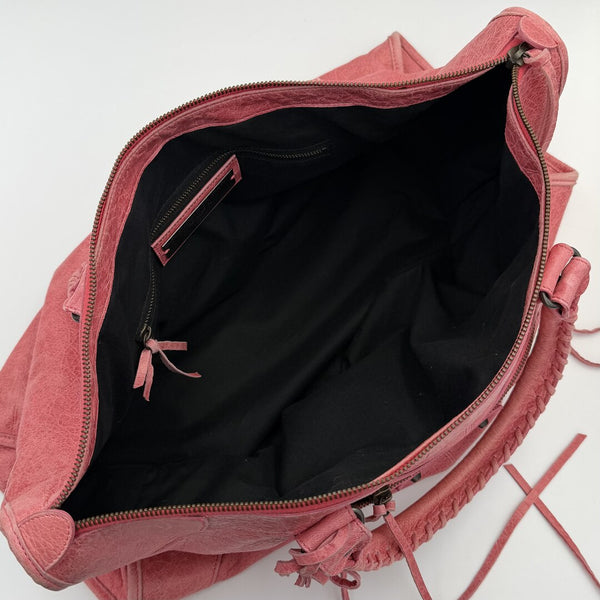 2011 Balenciaga Motocross Classic Weekender Pink Tote Bag