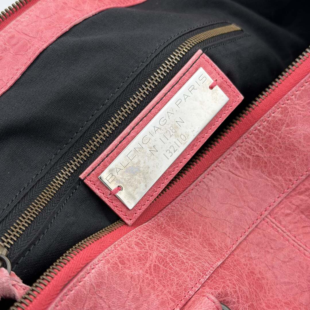 2011 Balenciaga Motocross Classic Weekender Pink Tote Bag