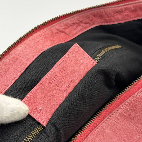 2011 Balenciaga Motocross Classic Weekender Pink Tote Bag