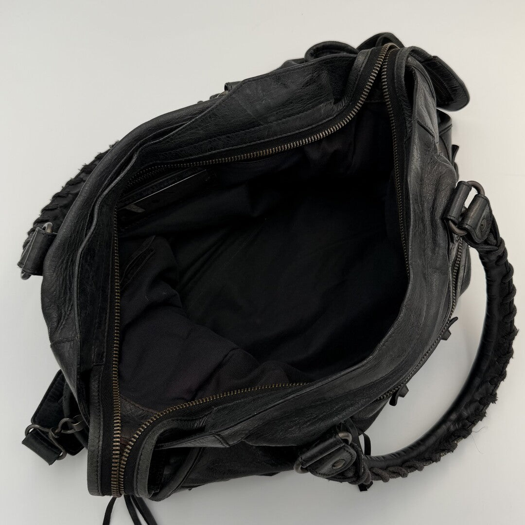 2010 Balenciaga The City Leather Black Bag