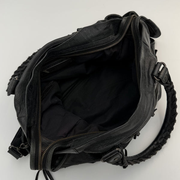 2010 Balenciaga The City Leather Black Bag