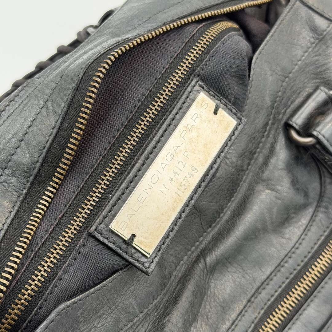2010 Balenciaga The City Leather Black Bag