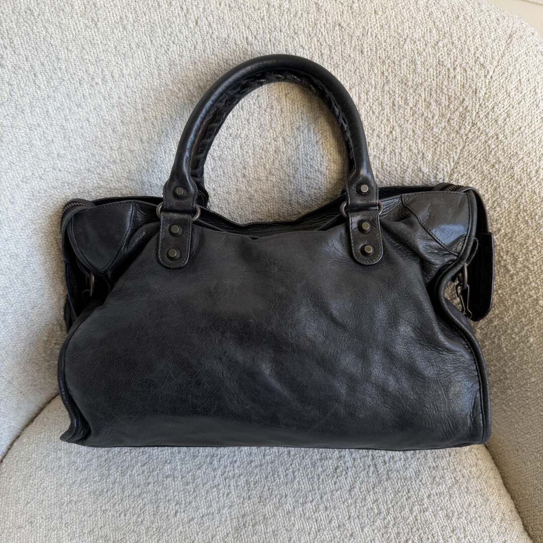 2010 Balenciaga The City Leather Black Bag