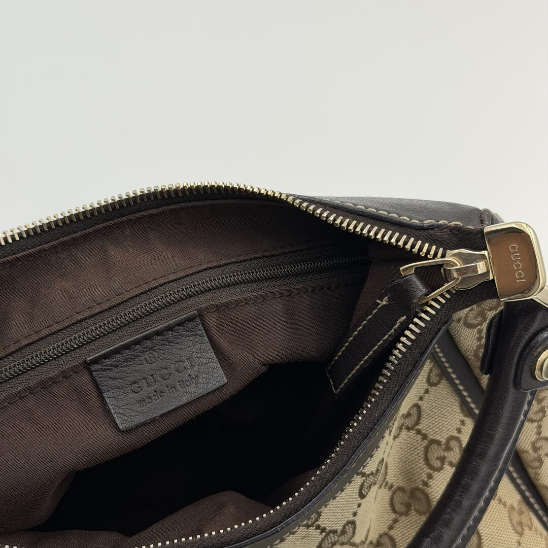 Gucci GG Canvas Abbey Brown Shoulder Bag