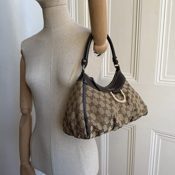 Gucci GG Canvas Abbey Brown Shoulder Bag