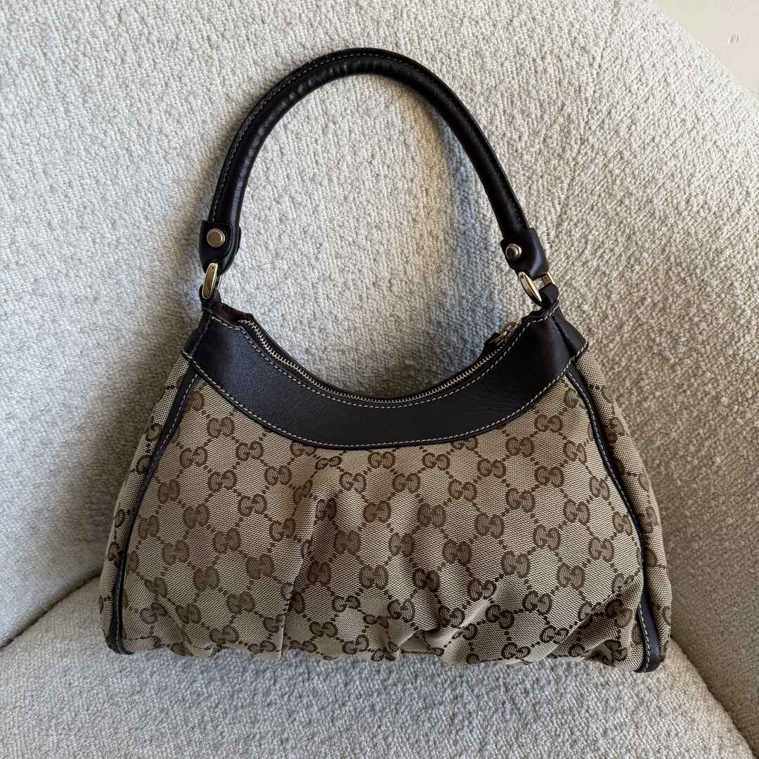 Gucci GG Canvas Abbey Brown Shoulder Bag