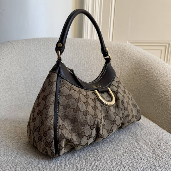 Gucci GG Canvas Abbey Brown Shoulder Bag