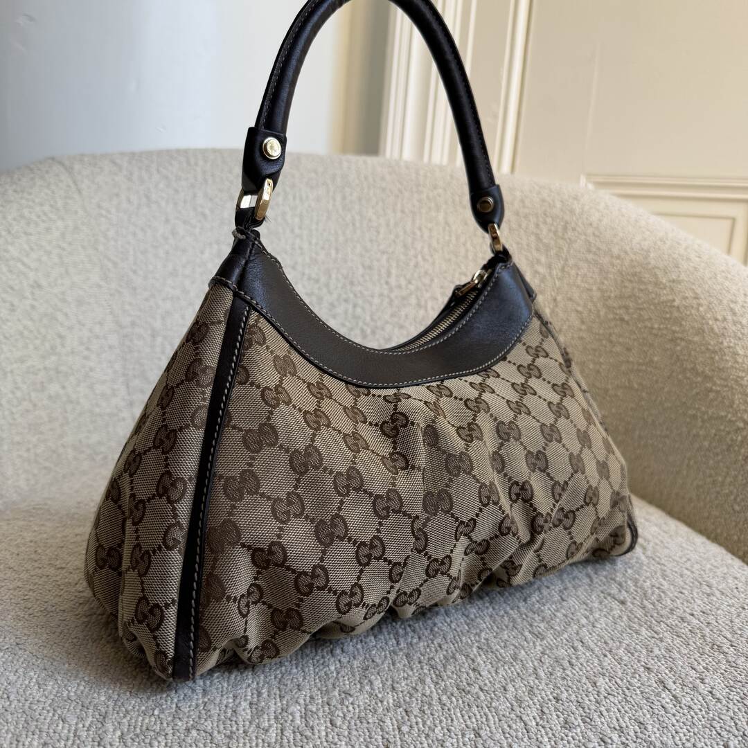 Gucci GG Canvas Abbey Brown Shoulder Bag