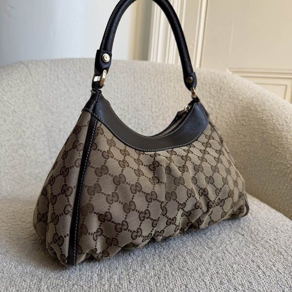 Gucci GG Canvas Abbey Brown Shoulder Bag