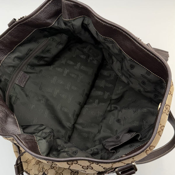 Gucci GG Canvas Tribeca Brown Tote Bag