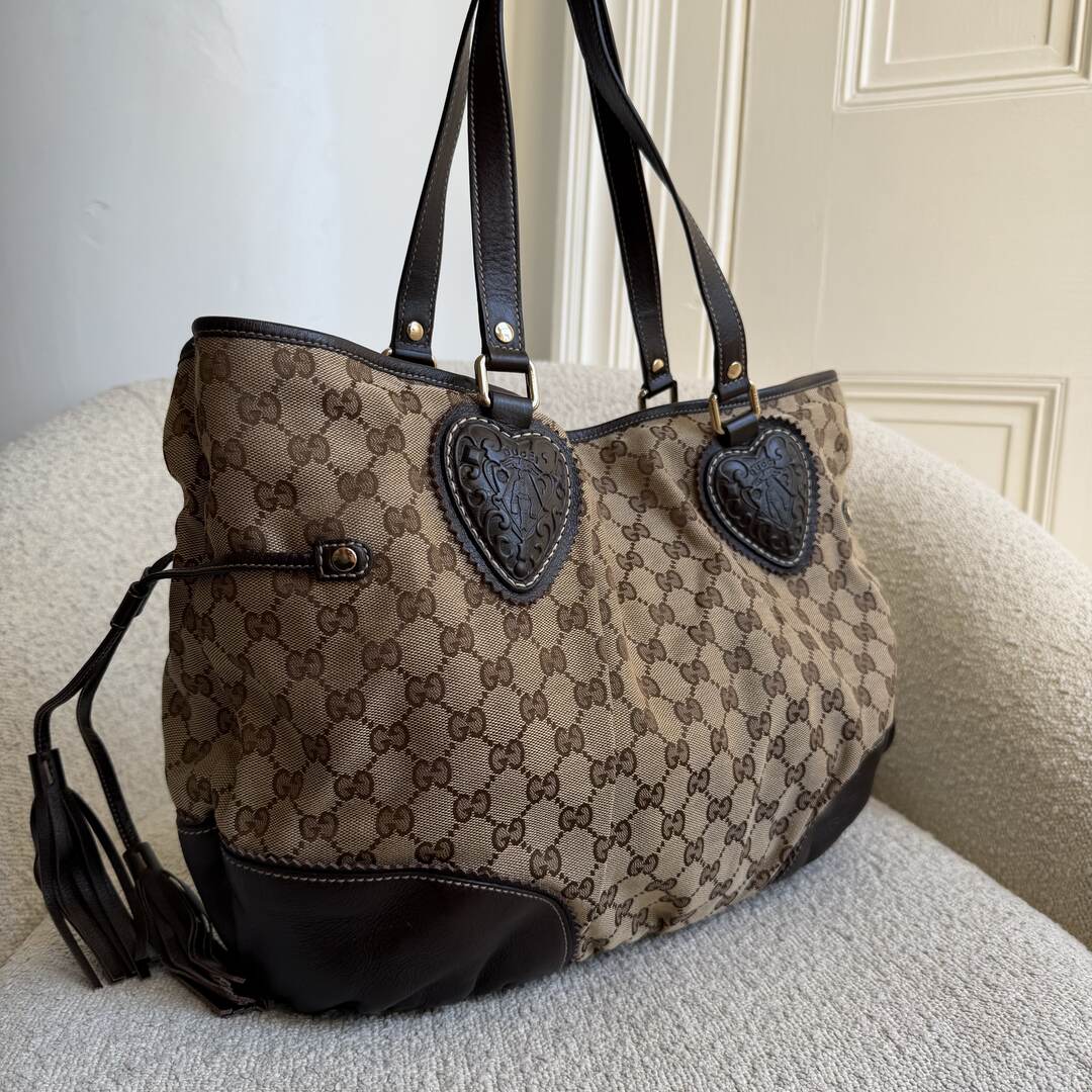 Gucci GG Canvas Tribeca Brown Tote Bag