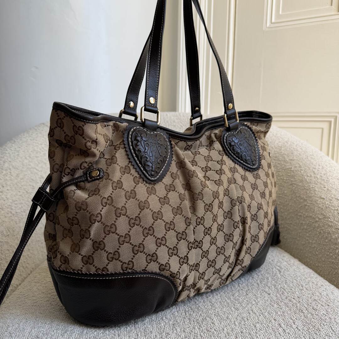Gucci GG Canvas Tribeca Brown Tote Bag
