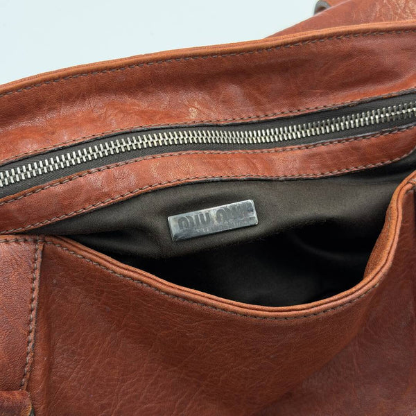 Archive Miu Miu Leather Brown Shoulder Bag