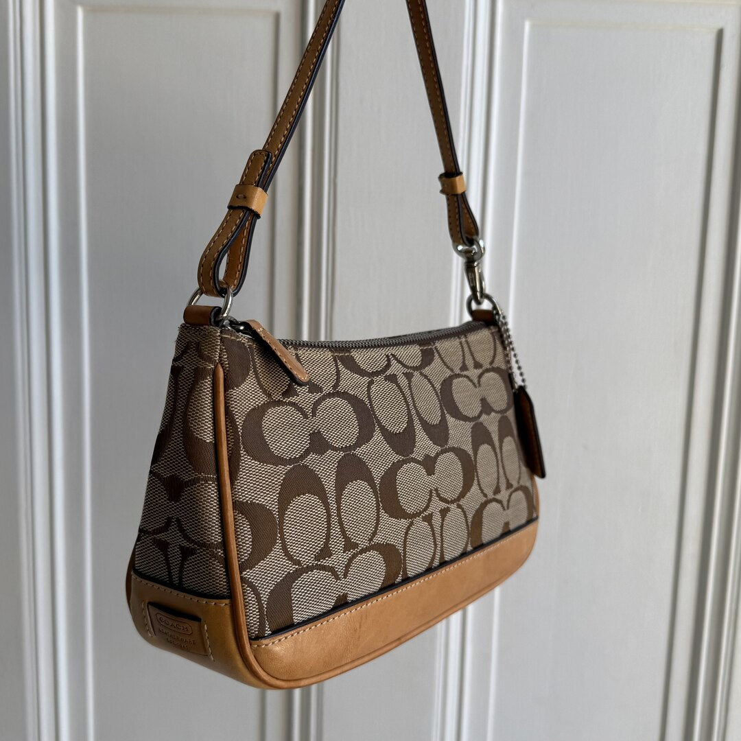 Coach Signature Demi Tan Shoulder Bag