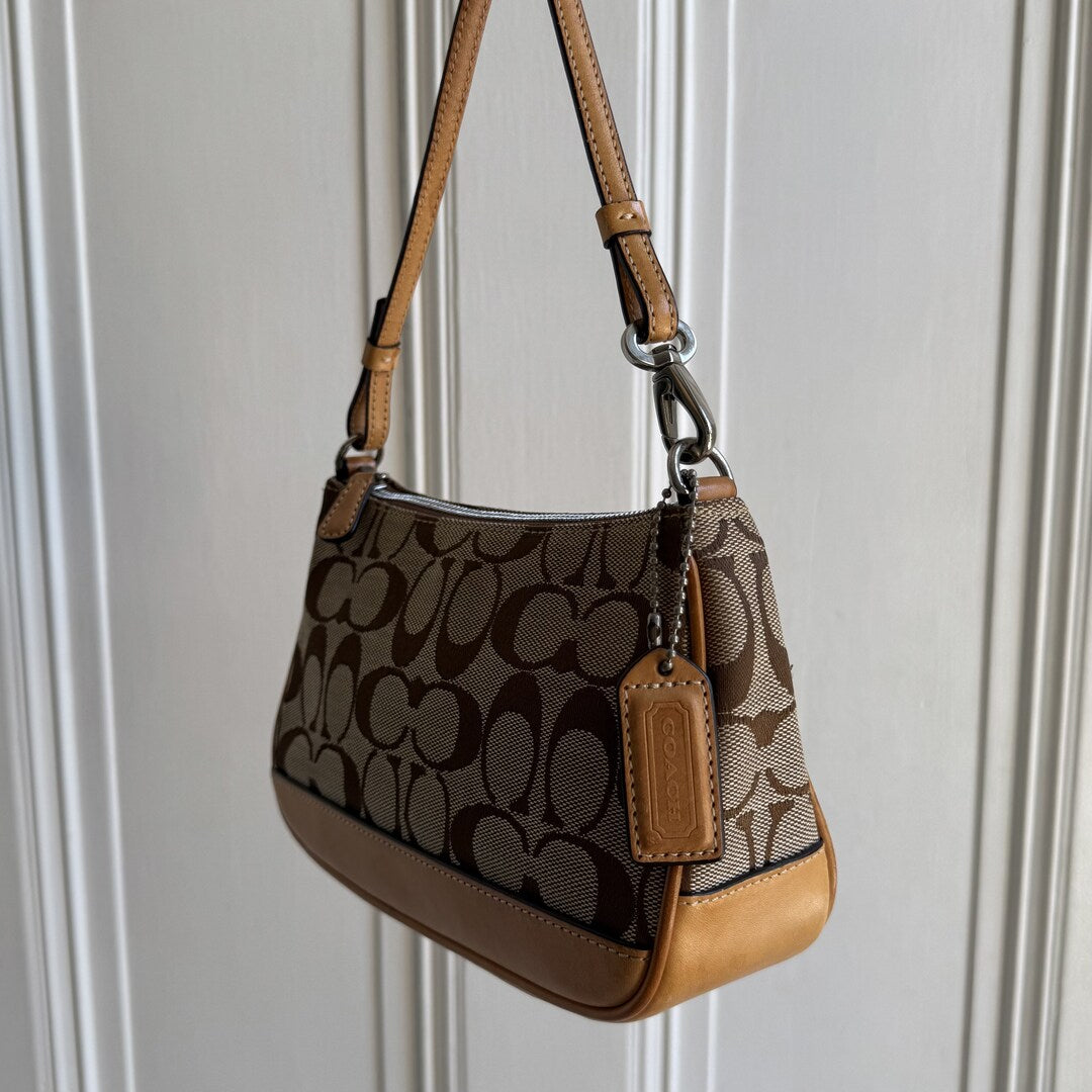 Coach Signature Demi Tan Shoulder Bag