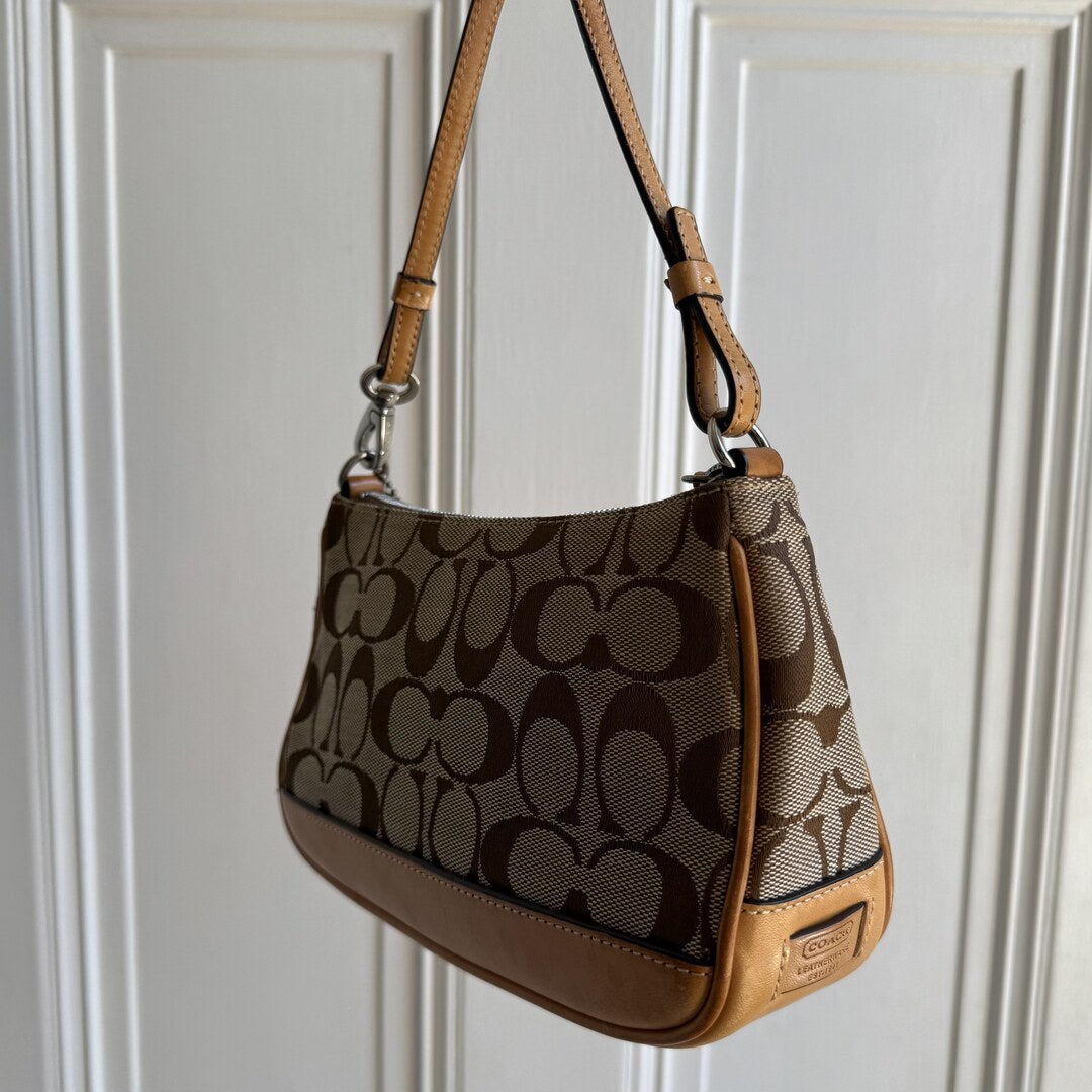Coach Signature Demi Tan Shoulder Bag