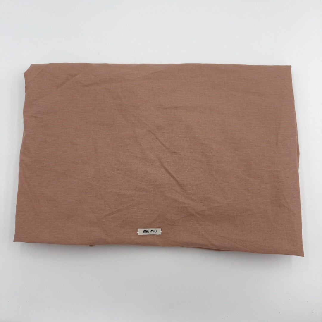 Miu Miu Vitello Leather Brown Tote Bag