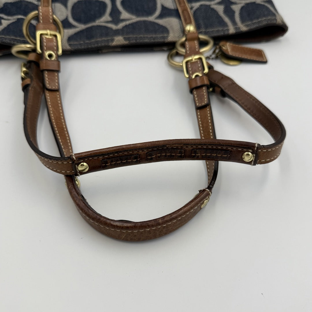 Coach Signature Denim Tote Bag