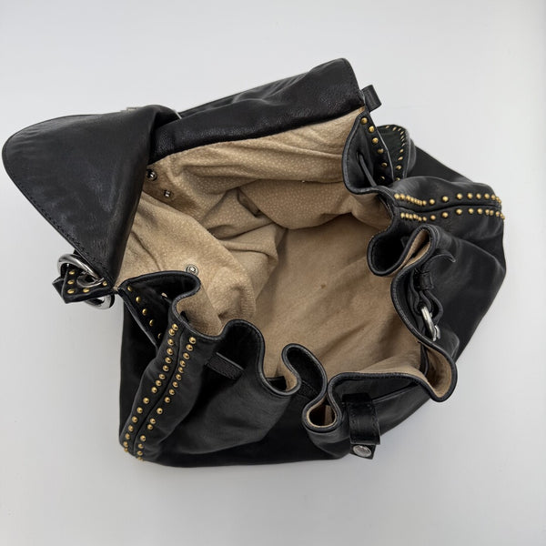 Miu Miu Studded Leather Black Handbag