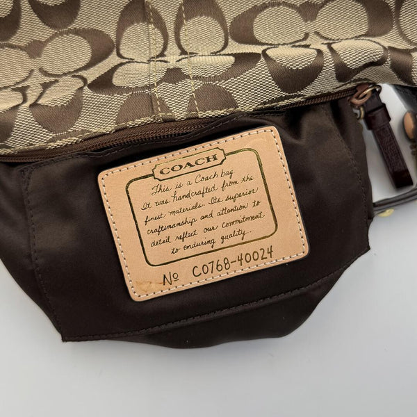Coach Signature Brown Mini Handbag