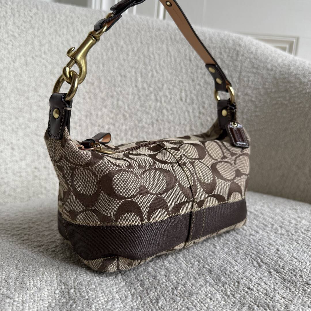 Coach Signature Brown Mini Handbag