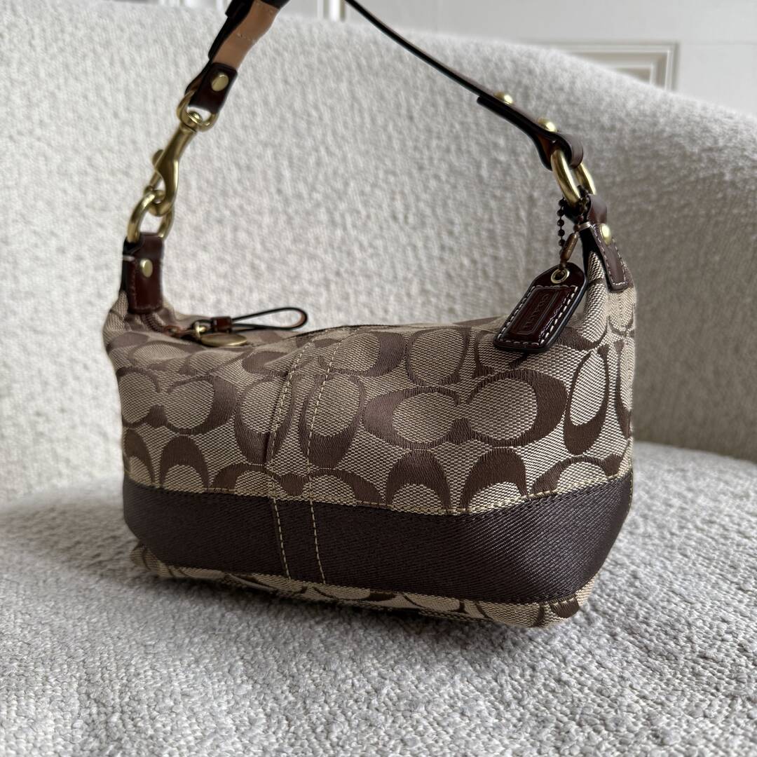 Coach Signature Brown Mini Handbag