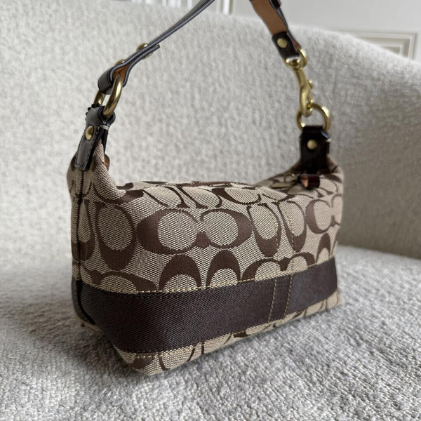 Coach Signature Brown Mini Handbag