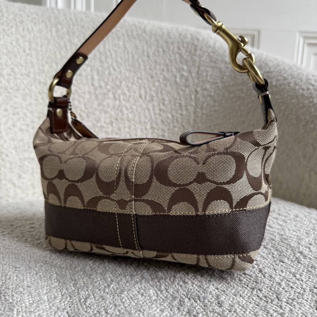 Coach Signature Brown Mini Handbag