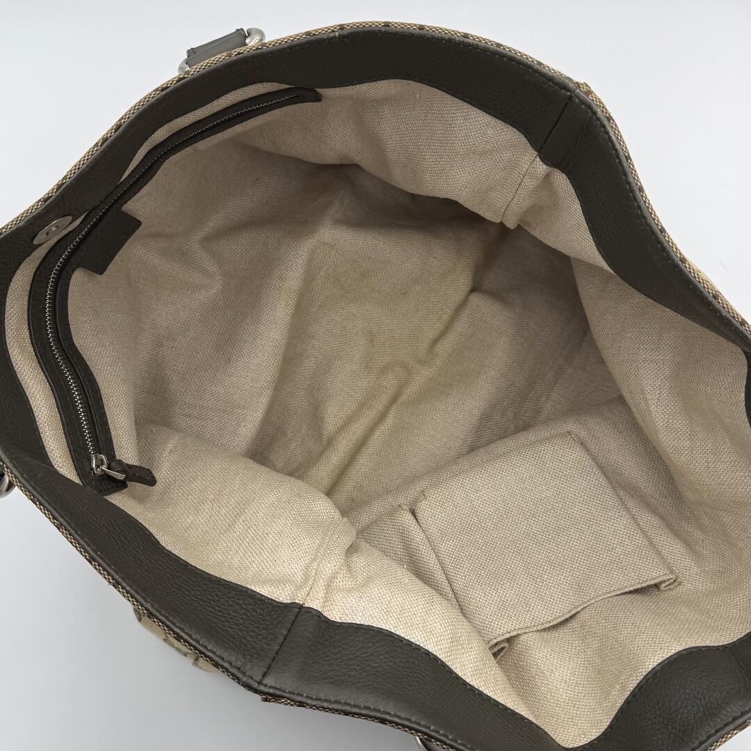 Gucci GG Canvas Horsebit Grey Tote Bag