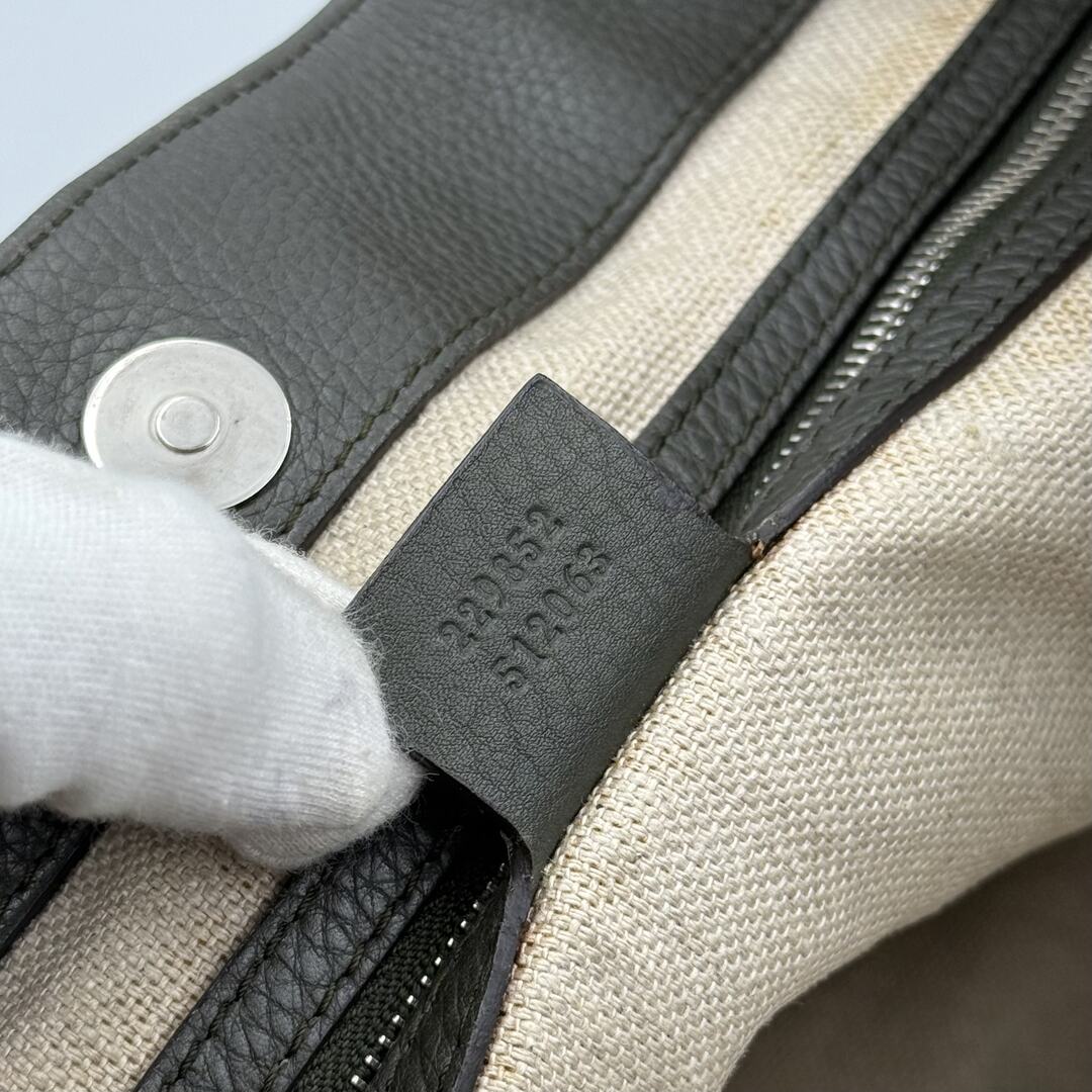 Gucci GG Canvas Horsebit Grey Tote Bag