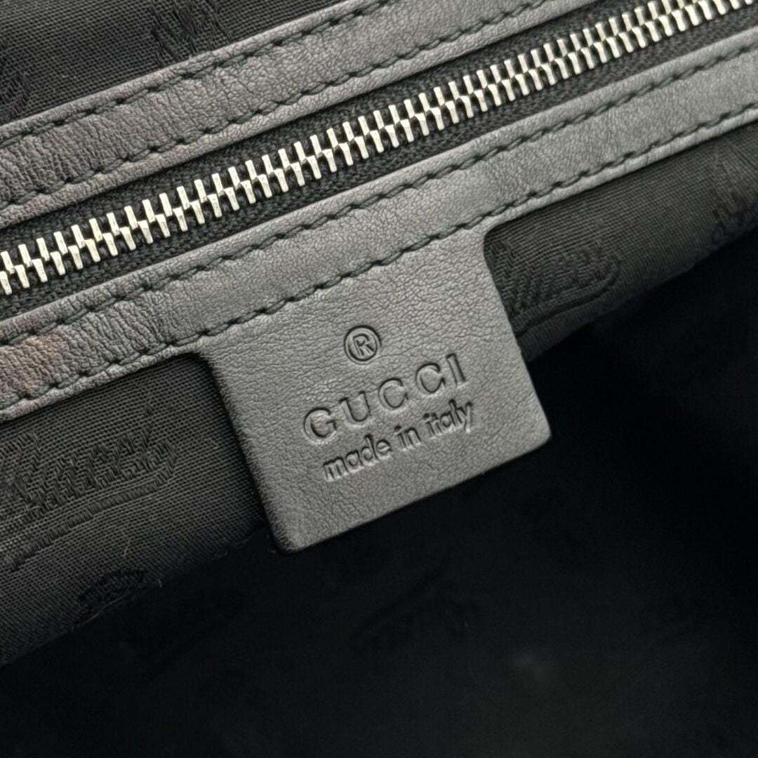 Gucci Guccissima Horsebit Black Tote Bag