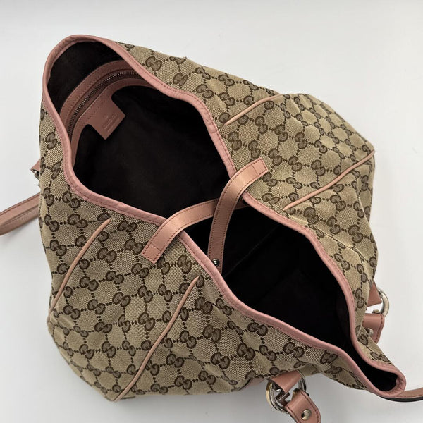 Gucci GG Canvas Pink Twins Tote Bag
