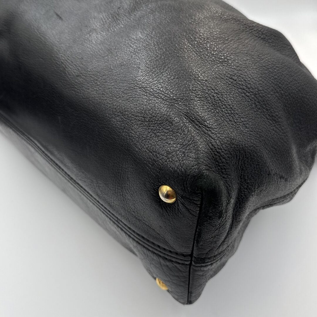 Miu Miu Vitello Leather Black Shoulder Bag